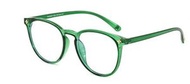圓框柳釘透明tr90眼鏡（綠框）