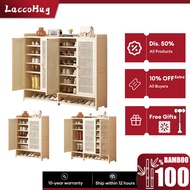 LaccoHug Bamboo Rak Kasut Bertutup Shoe Cabinet 鞋柜 (60/90/120cm)