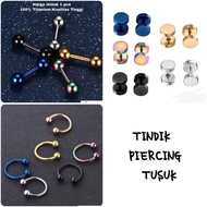 Wheel earrings barbell earring/ stud earring/ round earring/ black silver earring/ C-shaped earring/