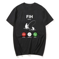 Funny Fih Fish Calling Meme T Shirt Men Women Fashion Trend High Quality T-shirts Oversized Cotton C