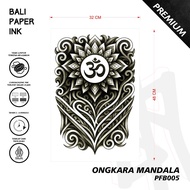 Bali Paper Ink PFB005 ONGKARE MANDALA Fruit Ink Premium Temporary Tattoo Full Back Temporary Tattoo 