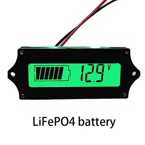 12V 24V 36V LiFePO4 Battery Capacity Indicator 4S 8S 12S Power Level Tester Monitor Voltmeter Meter 