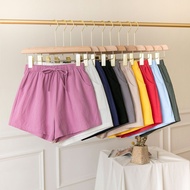 Cotton and linen shorts  summer new women loose sports and leisure large size high waist home studen
