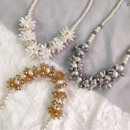 CRYSTAL BEADS HIJAB NECKLACE | FASHION CRYSTAL NECKLACE | CRYSTAL BEADS PEARL NECKLACE