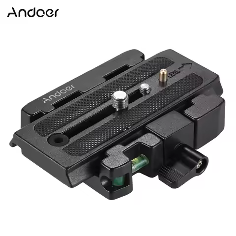 Andoer Video Camera Tripod Quick Release Clamp Adapter with Quick Release Plate for Manfrotto 501 50