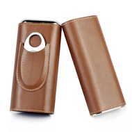 Customized Cigar Leather Case Cigar Moisturizing Bag Cigar Box Portable Cigar Case Cigar Cutter Set 