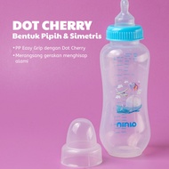 BK Ninio Dot Cherry Flat Orthodontic Baby Nipple Flat Retail 1 Pcs Silicone Food Grade BPA Free