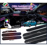 Perodua Axia 2023-2026 Oem Ambient Light Interior Multicolour With App Voice Control Ambient Light D