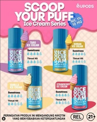 LIQUID SALTNIC - UPODS ICE CREAM SERIES 30ML 10MG TARO ICE CREAM DURIAN ICE CREAM VANILLA ICE CREAM 