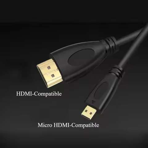 1M/1.5M Male To Male Micro HD To HDMI-compatible Cable M/M Converter Cord for GP Hero 4/ 3 /3 Plus X