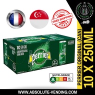 [SINGLE PACK] PERRIER ORIGINAL Sparkling Mineral Water 250ML X 10 (CANS) - FREE DELIVERY within 3 working days!