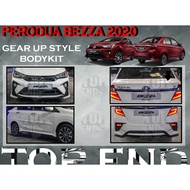 PERODUA BEZZA FACELIFT 2020 GEAR UP STYLE FULLSET BODYKIT (GU) SKIRT LIP FOR BEZZA FL FRONT SKIRT SIDE SKIRT REAR SKIRT