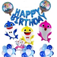 Baby Shark Theme Foil Balloon Birthday Decoration Set