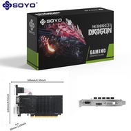 SOYO GeForce GT710 2GB DDR3 Low-Profile Graphics Card, GK208 GPU, Passive 0dB Heatsink, 64-Bit, HDMI