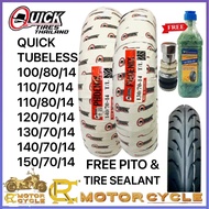 QUICK TIRE  PHOENIX TUBELESS By 14 For Aerox 100/80/14 110/80/14 110/70/14 120/70/14 130/70/14 140/7