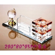 Gift Conference Office Creative Crystal Event Three-Piece Souvenir Pen Holder BGVP