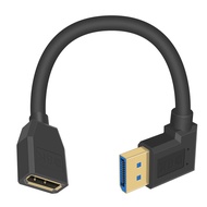 Poyiccot Right Angle Displayport 1.4 Cable, 90 Degree Displayport Extension Cable (8K/60Hz, 4k/144Hz