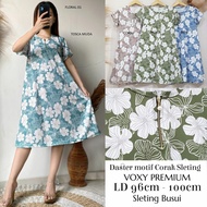 Daster Busui Sleting Motif Bunga Melati (Realpic) Bahan Voxy Spandek Premium Adem Dan Halus Tidak Me