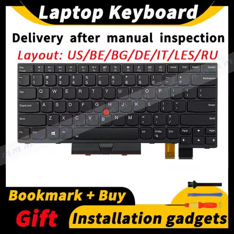 Laptop Replacement Keyboard for Lenovo ThinkPad T470 T480 A485 A475 01HX459 01AX364 SN20P41641 US/BE
