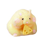 {halfa}  Kids Hamster Toy Durable Hamster Toy Cheese Hamster Squishy Toy Slow Rising Stress Relief Squeeze Toy for Kids Adults Cute Animal Sensory Fidget Toy Birthday Gift