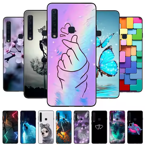 For Samsung A9 2018 Case NEW TPU Silicone Shockproof Cat Phone Cover For Samsung Galaxy A9 A7 2018 A