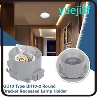 YUEJI GU10 Recessed Light Fixture, Embedded ABS Material Lamp Holder, Model BH10-2 Round Shape Embed