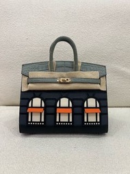 Hermès Birkin 20 “Gris Maison” in Epsom and Madame Leather