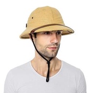 男女防護防撞防曬遮陽探險家戶外鋼盔越南帽安全頭盔草帽