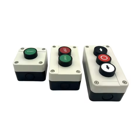 Push Button Switch Control Box Waterproof Button Indicator Light Plastic Case Emergency Stop Reset P