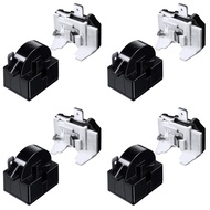 4X QP2-4.7 PTC Starter Relay 1 Pin Refrigerator Starter Relay and 6750C-0005P Refrigerator Overload Protector