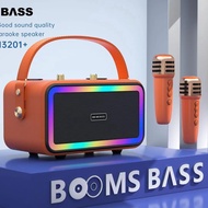 (รับประกัน) ลำโพงบลูทูธไร้สาย  ลําโพงซับวูฟเฟอร์บลูทูธไร้สาย แบบพกพา ลำโพงบลูทูธคาราโอเกะ ตัดเสียงร้