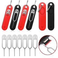 Mini Anti-lost Card Pin Keychain /SIM Card Removal Tool with Detachable Keychain Charm for Smart Pho