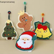 hanpromanwj Coral Fleece Christmas Santa Claus Hand Towels Water Absorption Quick-drying Hand Towel 