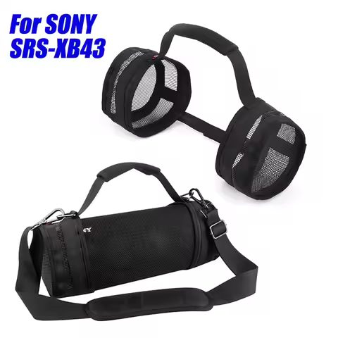 For Sony SRS-XB43 Bluetooth Speaker Storage Bag with Handle Shoulder Strap Speakers Protector Bag fo