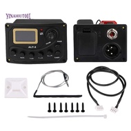 【Yinahiut001】Acoustic Guitar Pickup Tuner 5-Band Eq Equalizer Acoustic Guitar Preamp Piezo Pre-Amp A