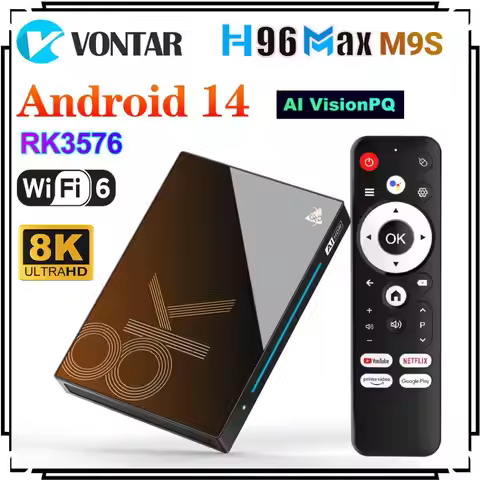H96 MAX M9S RK3576 Android 14 TV Box 8K Video Media Player Android 14.0 AI-SR PQ QuadCortex A72 A53 