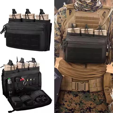 Tactical Chargers Holder 5.56mm 7.62mm Triple Magazine Pouch Molle Admin Pouch Quick-Draw 3 Mags Pou