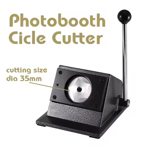 Iron Keychain Photo Booth Cutter Round Photo Die Cutting Machine for Photo Frame Paper Card 35mm Man