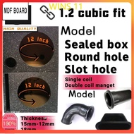 WINS11 sub  woofer box 12inch 18mm, 15mm- 12mm sub woofer box round hole, Straight hole & sealed box