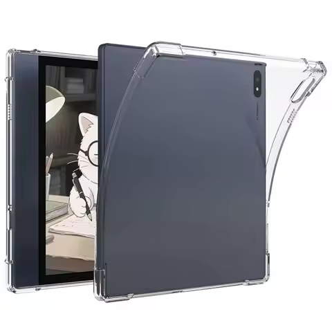 TPU Tablet Case Transparent with Pen Slot Back Cover Anti-Scratch Shockproof Protective Cover for Bi