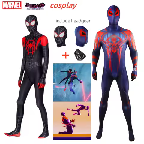 Spider Man 2099 Cosplay Costume Miguel O'Hara Jumpsuit Halloween Comic-Con Props Bodysuit Spiderman 
