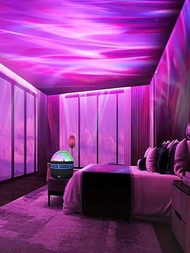 1 件 Led 星星投影機海浪和星雲夜燈房間旋轉星星投影機燈臥室浪漫裝飾派對裝飾