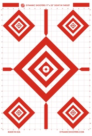 Made in USA Sight in Paper Shooting Range Targets- (17x25 Inch 50 Sheets) for Firearms, Guns, Rifle,