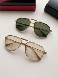 Cartier  CT0352S 新款兩用經典卡地亞山度士系列太陽鏡 飛行員款   尺寸：56-16-145