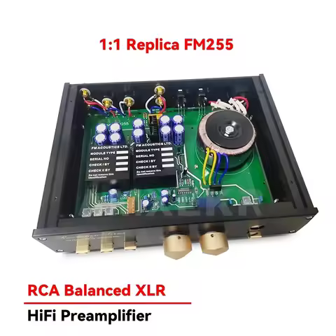 AMXEKR Reference FM255 Class a Preamplifier RCA Balanced XLR HIFI Audio Preamplifier for Amplifier Q