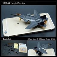 4D เครื่องบินรบ Su-47เครื่องบินแบบถอดประกอบได้หุ่นตัวต่อตัวต่อโมเดล