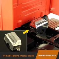 1Pcs For 1/14 Tamiya Scania RC Tractor Truck Metal Gearbox Cover Hood RC Car Upgrade Parts Accessori