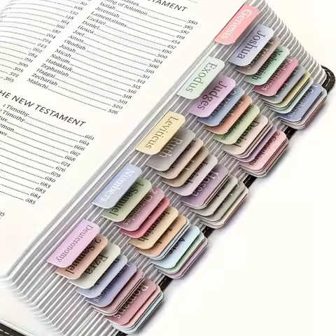 5 sheet/set Sticky Notes Bible Index Tabs Studying Bible Morandi Laminated Bible Tabs Index Memo Pad