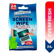 EverFresh Screen Wipes / Remove Dirt Dust Impurities / Phone Laptop Electronic Devices, 24 Sheets