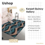 NEW VALLERY QUINCY KARPET 150X190 / 230X190 CM KARPET MALAYSIA MINIMALIS - AMBER CLARIS CLEO COSMIC 